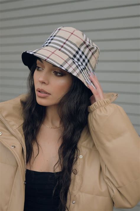 burberry hat woman|Burberry bucket hat outfit.